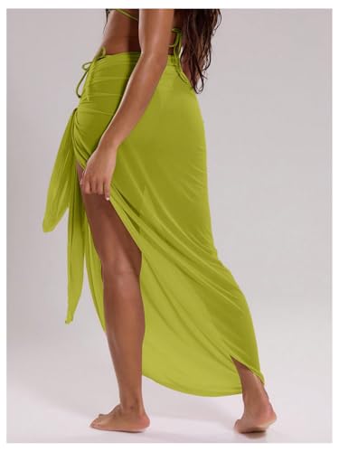 SHENHE Women's Mesh Sarong Swimsuit Coverups Sheer Bathing Suit Maxi Wrap Skirt Beach Pareo3