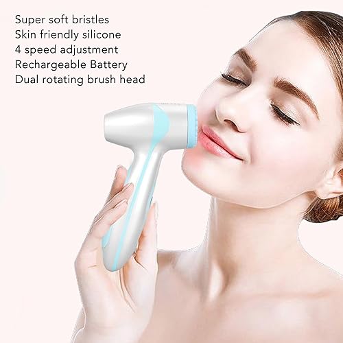 Escova de limpeza facial Vomeko Escova elétrica de massagem esfoliante facial, escova elétrica de li