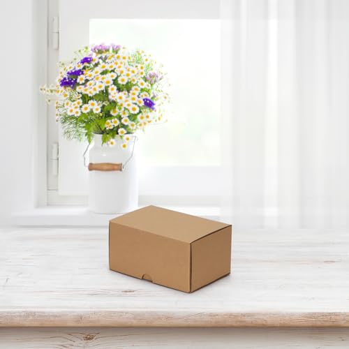 Image of HORLIMER 6x4x3 inches Shipping Boxes Set of 40, Brown Corrugated Cardboard Box for Mailing, Packaging, Small Business