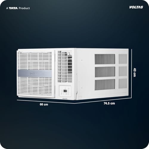 Image of Voltas 1.5 ton 2 Star Fixed Speed Window AC (Copper, Anti Dust Filter, 2-Way Air Swing, Memory Restart, Sleep Mode (182FS PEARL, White)