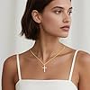 Weviway 14K Gold Plated Cross Necklaces for Women - Dainty Cubic Zirconia Cross Pendants, Christian Faith Jewellery, Religious Crucifix Purity Necklace #2