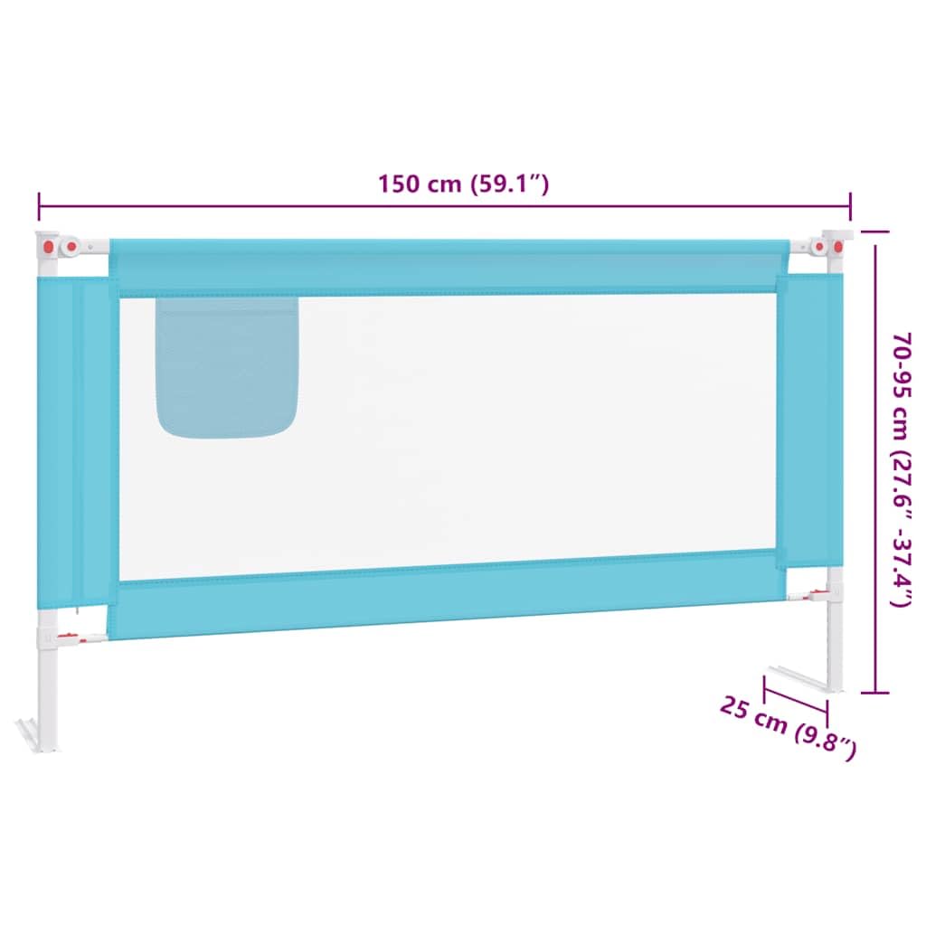 Generisch Kleinkind-Bettschutzgitter Blau 150x25 cm Stoff,Baby & Kleinkind,Babysicherheit,Baby-Bettschutzgitter,10211