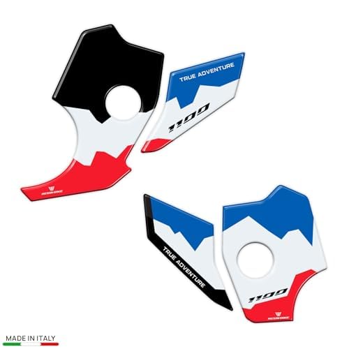 Resin Bike Aufkleber Motorrad Kompatibel Mit Honda CRF1100L Africa Twin 1100 2024-2025. Grip Motorrad-Fersenschützer vor Stößen und Kratzern. Klebstoff Harz Aufkleber Set - Stickers Made in Italy