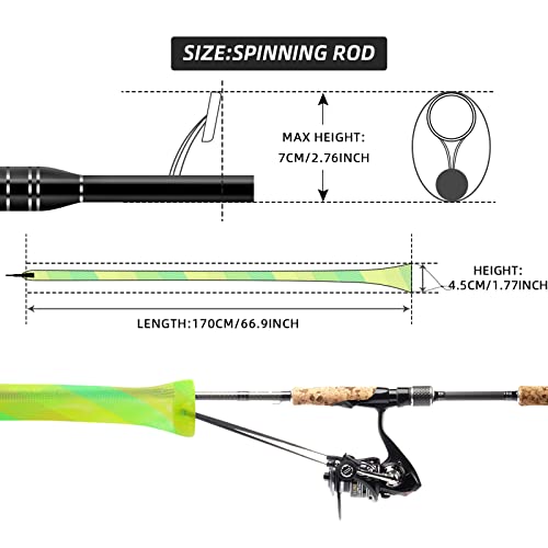 Image of SF Fishing Rod Sock Fishing Rod Sleeve Rod Cover Braided Mesh Rod Protector Pole Gloves Fishing Tools for Spinning Fishing Rod,Casting Rod,Musky Rod, Ice Rod, Fly Rod, Spey Rod