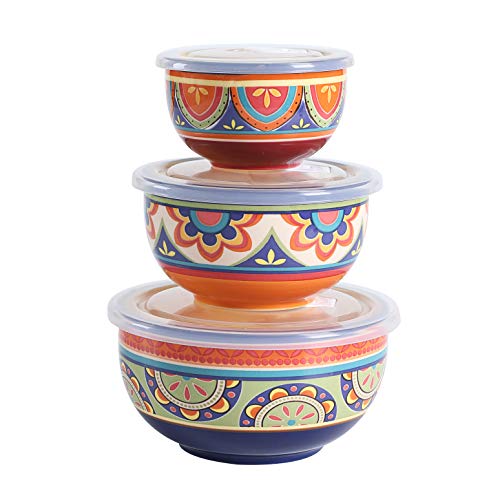 Bico Tunisian Ceramic Bowl with Air Tight Lid Set...