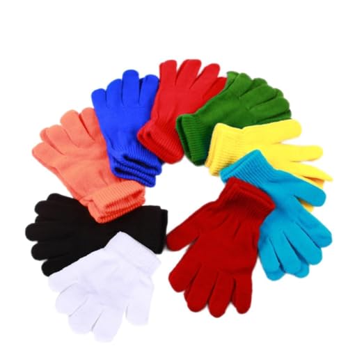 Image of FOMANN Kids Magic Gloves 12 Pair Children Bulk Gloves Boys Girls Warm Soft Gloves(6 to 13 years old)