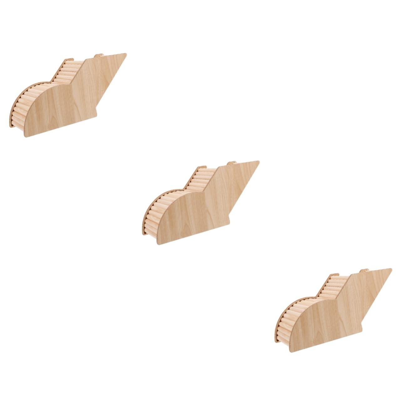 INOOMP 3piezas Túnel De Escondite De Madera para Hámster Accesorio De Refugio Seguro para Jaulas De Mascotas Juguete De Actividad para Roedores