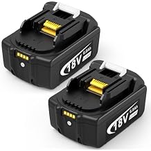 Futurebatt 18V Battery Replacement for Makita 6.0ah Lithium Ion Battery Compatible with 18 Volt BL1860B BL1850B BL1840B BL1830B BL1815B Batteries for Cordless Power Tools Pack 2