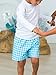 RUGGEDBUTTS Boys Classic Gingham Swim Trunks - UPF 50+ Sun Protection Fashion Swim Trunks