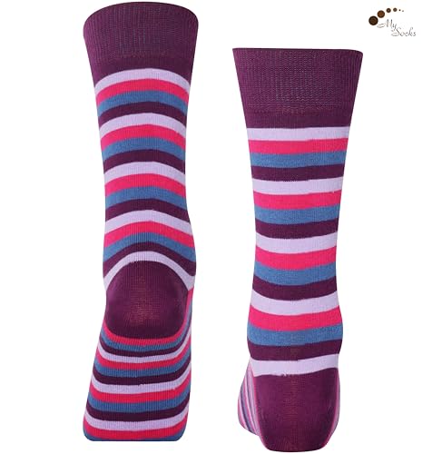 Image of Mysocks Men and Women Crew Socks Extra Fine Combed Cotton Seamless Toe