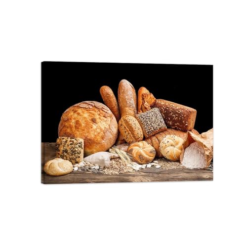 Tableau pain vintage 20x30cm decoration murale cuisine nature morte