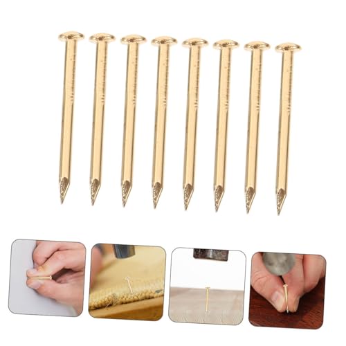 Clavos de cobre para muebles 200 piezas con cabeza redonda fuerte y afilada miniatura 7