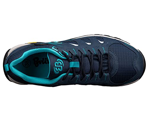 Brütting Mount Frakes Low Damen Cross-Laufschuh, marine/grau/türkis, 41 EU