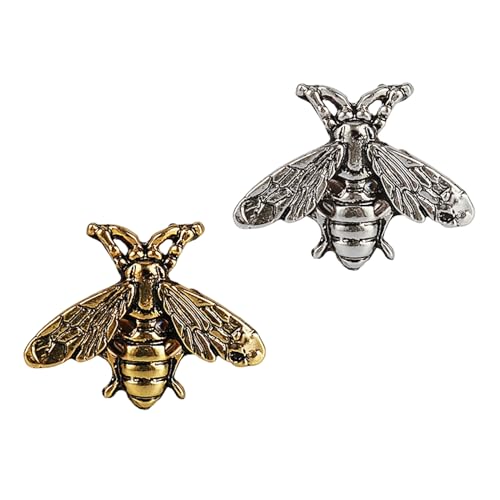 Image of Retro Cute Bee Brooch Pin Set Vintage style Animal Lapel Brooches Novelty Funny Pins Fashion Jewelry Suit Brooches Accessories for Women Men