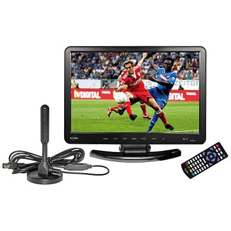 BM SONIC TV-110-DVD Téléviseur LCD 15,4 Pouces Lecteur DVD intégré TNT HDMI USB SD Noir+ clé...