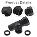 BokWin 1/2 Inch 3 Way Diverter Valve, Hose Fitting Tee, T Shape Adapter Connector - Solid Brass Fitting for Angle Valve Hose, Bath Shower Arm, Toilet Bidet Sprayer Faucet in Black Finish (1 Pack)