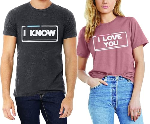 I Love You I Know Couples Matching Outfits Casual Short Sleeve Tops Holiday Couple Shirt Funny Graphic Tees3