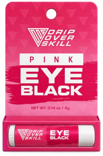 Pink Eye Black by DRIP Over Skill, Sports Face Paint Stick, Sweat Resistant, Clean Eye Black Football, Baseball, Softball, Lacrosse