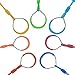 7PCS Colorful Ninja Gymnastic Rings for Kids - Outdoor Backyard Play Sets & Playground Equipment, Swing Bar Rings, Obstacle Rings, American Ninja Warrior Obstacle Course Accessories Backyard Swing