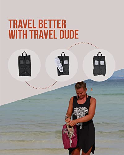 TRAVEL DUDE verpakkingstasjes met compressiezakken l gemaakt van plastic flessen l organisator voor tassen, koffers & rugzakken l reis organisator voor kleding & schoenen - Image 3