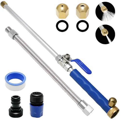 Jet Nozzle Power Washer for Garden Hose With Quick Connect Flexible Wand