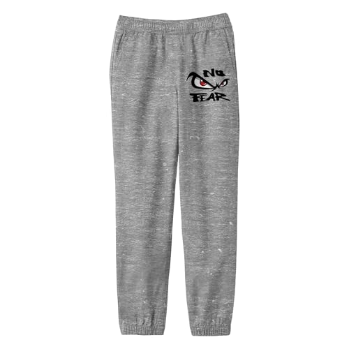 No Fear Eyes Logo Boys' Heather Gray Jogger Pants