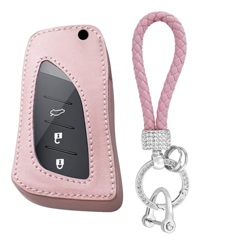Étui clé Lexus en cuir rose : protection élégante premium pour NX350h et ES300h