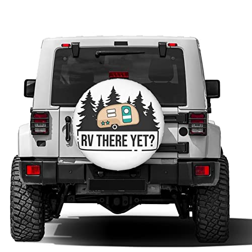 Image of Delerain RV There Yet Spare Tire Cover for RV Trailer SUV Truck and Many Vehicle, Wheel Covers Sun Protector Waterproof, (14 Inch for Diameter 23 inch-27 inch)