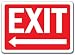 Exit Sign with Left Arrow - 10" x 14" OSHA Safety Sign