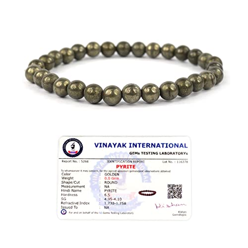Image of Reiki Crystal Products Certified Natural Crystal Stone Bracelet 6 mm Round Beads for Men and Women | Premium Gemstone Jewellery Collection | Reiki Charged | Multiple Stone Variants Available