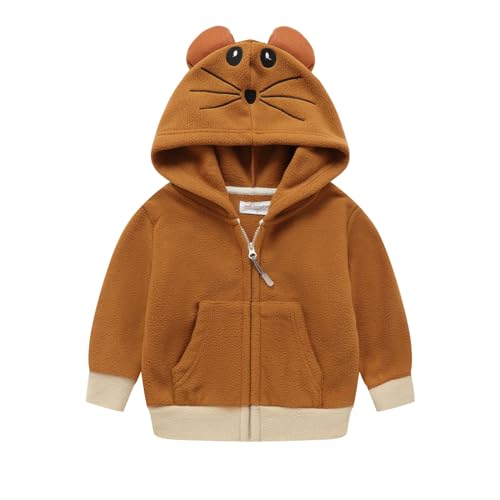 Image of Mud Kingdom Fleece Hoodies Jacket for Boys Girls Full Zipper Long Sleeve Happy Halloween
