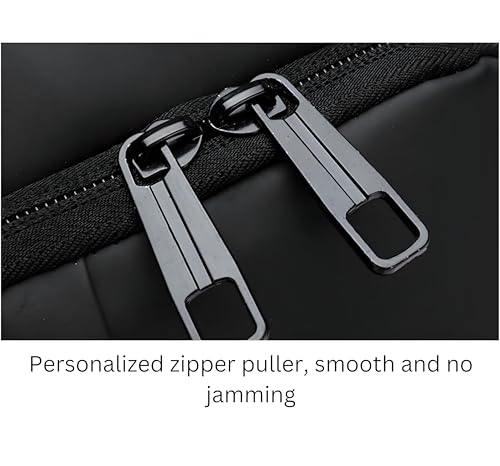 Image of Waterproof Polyester Slim Unisex Crossbody Sling Bag Chest Backpack Men's Shoulder Bag, Leisure Travel Handbag, Hard Shell Anti-Theft Chest Bag