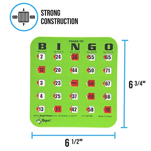 image for Regal Games Regal Bingo Bulk Bingo Cards with Sliding Windows - Reusab
