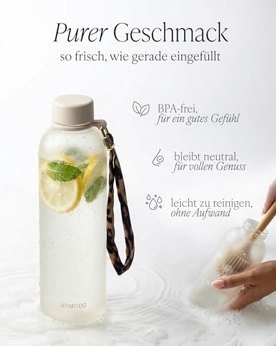 MAMEIDO Trinkflasche Kohlensäure geeignet aus Tritan 1,5 l Ivory Beige – Ansicht 3