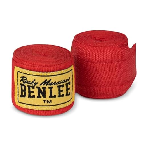 BENLEE Rocky Marciano-Streifen Boxbandagen elastisch 450 x 5 cm rot