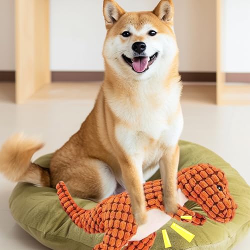 SNONESIY Robustes Unzerstörbares Dino-Hundespielzeug Kauspielzeug