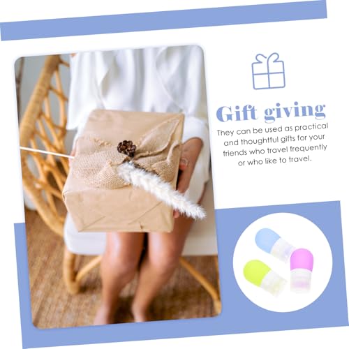 HOMOCONO 3個 旅行用シリコン製装瓶 柔らかく耐久性ある漏れ防止設計 シャンプー コンディショナー ボディローション対応携帯容器