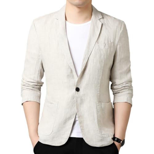 Veste en lin léger homme respirante et ajustée pour l'été