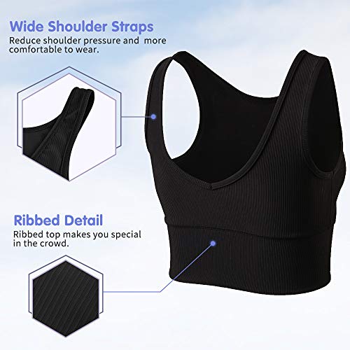 Workout Crop Tank Tops for Women Solid Comfort Sleeveless Shirts for Casual Sports Fitness Yoga Reversible Ribbed Tops4