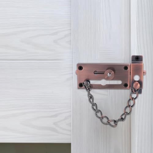 Cadena de seguridad de acero resistente con acabado café rojo antiguo 5