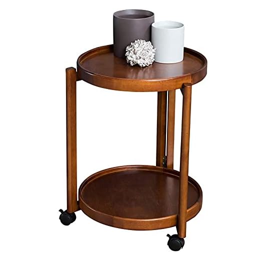Table de rangement rotative en bois