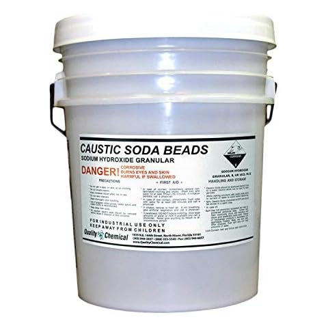 Quality Chemical Sodium Hydroxide (Caustic Soda Beads) - 40 lb Pail (Pack of 1) Cover