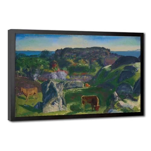 Poster Rock Ridge Ferme par George Bellows 61x91.4 cm avec cadre