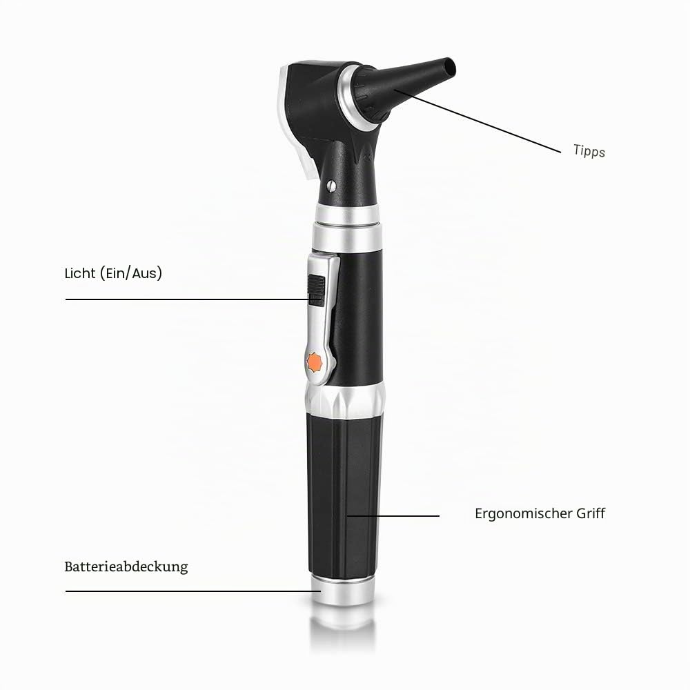 Mini-Otoskop, Vergrößerung, Diagnose-Otoskop, mit LED-Licht, direktes Licht, Instrument für gesunde Ohren, für Ärzte, Krankenschwestern, Erwachsene, Kinder, Babys, ältere Haustiere, Tiere
