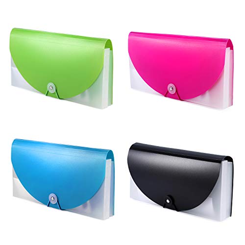 A6 Small Expanding Portable Hand-Held Accordian File Folder File Organizer Wallet For Cards Coupons Receipt Tax Item Or Changes, 10.32X5.31 Inches, 13 Pockets (Black) #TOP6