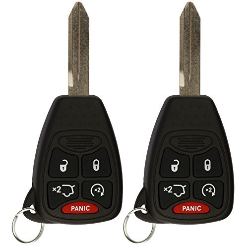 2X KeylessOption Key Fob Replacement for 2006 2007 2008 2009 2010 2011 2012 2013 2014 Chrysler 200 Aspen Dodge Durango Jeep Cherokee Commander Remote,