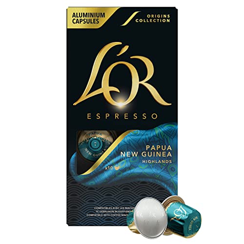 L'OR Espresso Papouasie Nouvelle Guinée Intensité 7- Capsules compatibles Nespresso® *10 paquets de 10 capsules