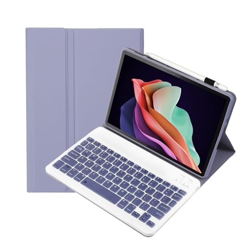 Funda para Xiaomi Pad 6 que evita arañazos con forro de silicona suave y teclado
