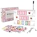 Produktbild Light Box Rosa A4 mit 400 Buchstaben, Emojis, 2 Stifte, USB - BONNYCO | Ä Ö Ü ß | Pink Led Lightbox Buchstaben Geschenk für Frauen, Mädchen | Led Leuchtkasten Kinder Schlafzimmer Wohnzimmer Deko