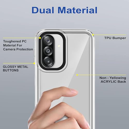 Image of Zapcase Back Case Cover for Samsung Galaxy A26 5G | Compatible for Samsung Galaxy A26 5G Back Cover | Case Cover with Camera Protection | (TPU + PC | Transparent)